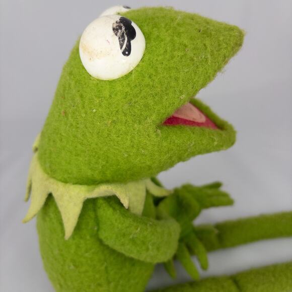 Vintage 1976 Fisher Price #850 Kermit the Frog 18” Stuffed Plush Doll Jim Henson - Picture 5 of 9